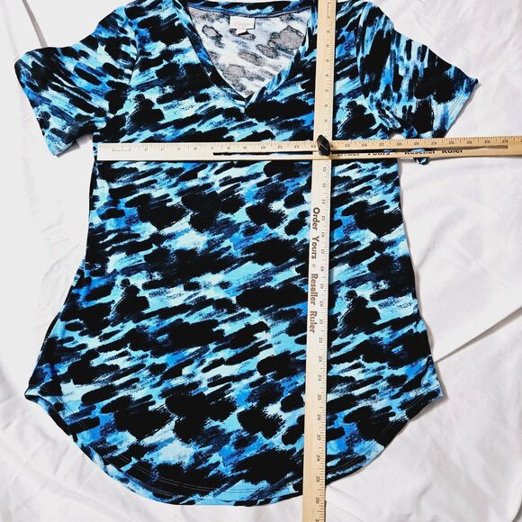 LuLaRoe Womens Top Multi-Color Size Small Polyester Blend Short Sleeve Pullover - Picture 2 of 13